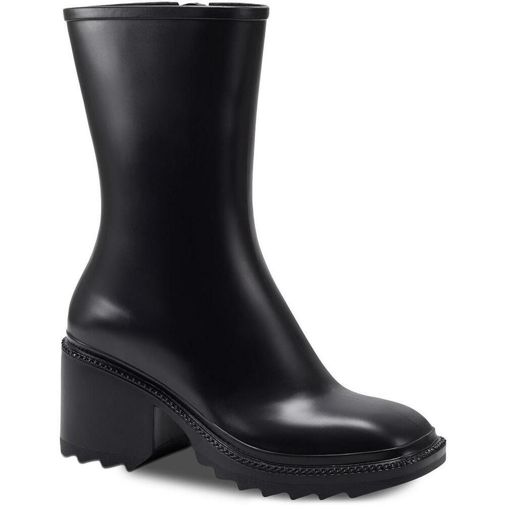 INC Womens Everett Zipper Outdoor Platform Rain Boots Shoes 10M